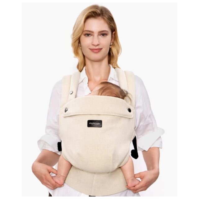 Momcozy Marsupiu ergonomic PureHug Gentletouch Sand din bumbac si in