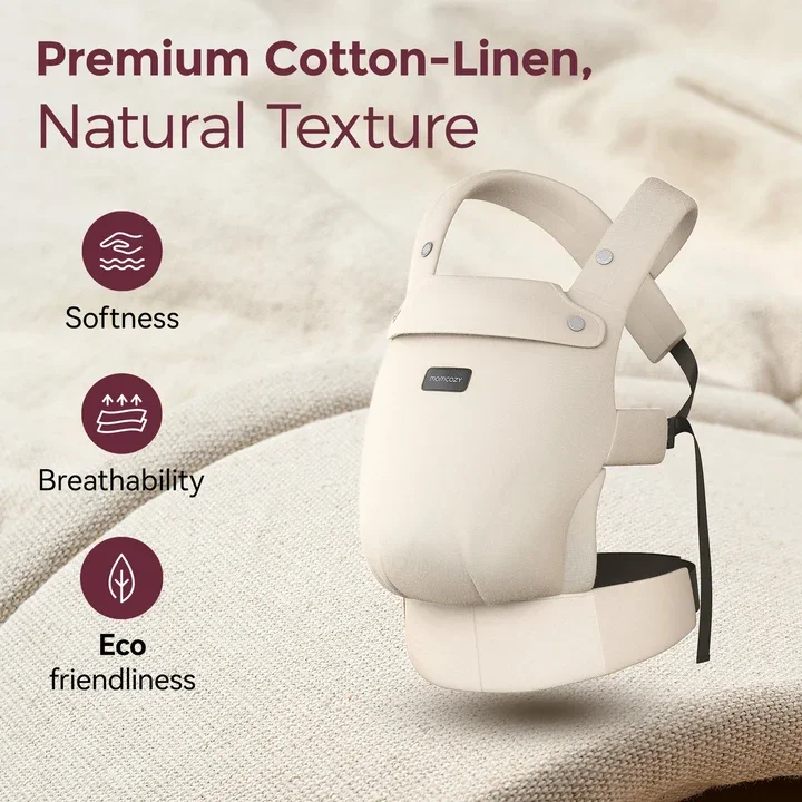 Momcozy Marsupiu ergonomic PureHug Gentletouch Sand din bumbac si in