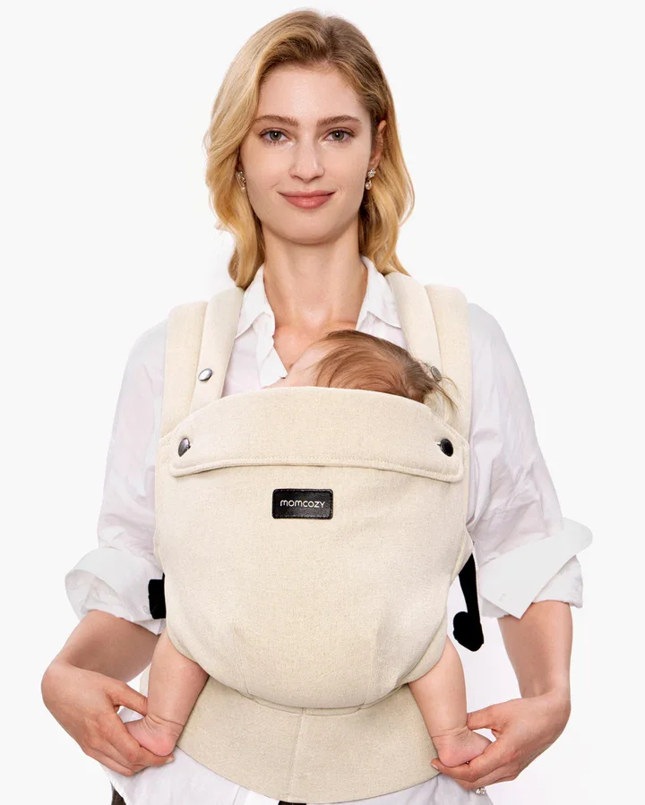 Momcozy Marsupiu ergonomic PureHug Gentletouch Sand din bumbac si in