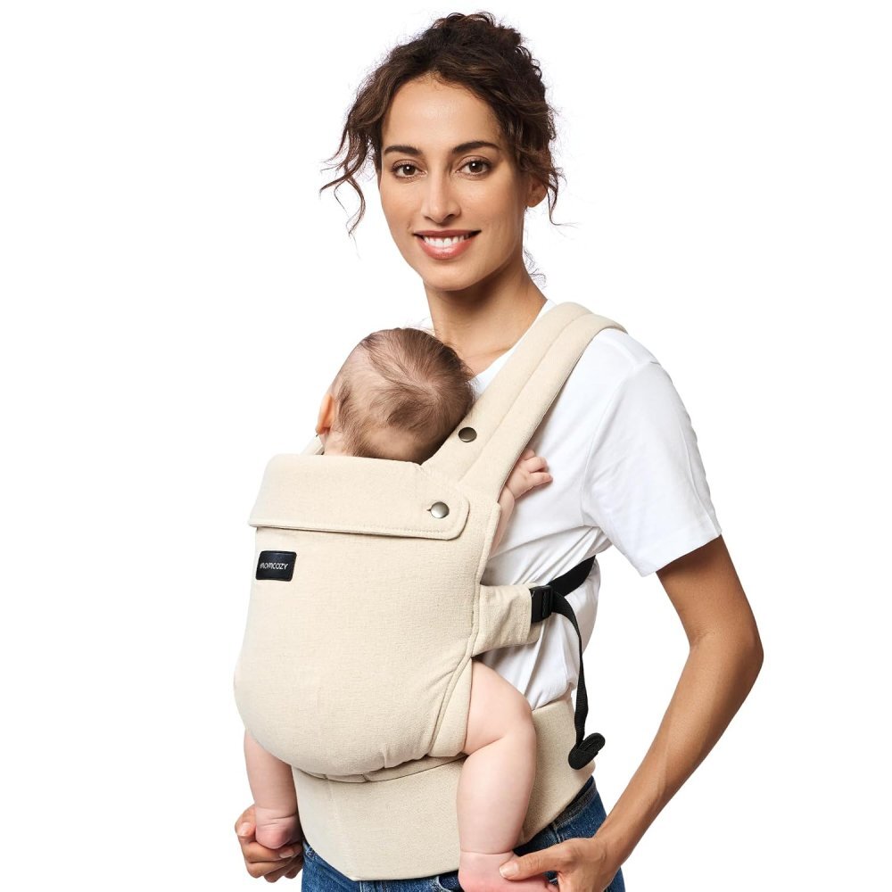 Momcozy Marsupiu ergonomic PureHug Gentletouch Sand din bumbac si in