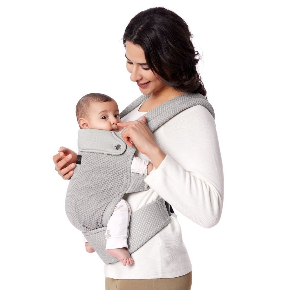 Momcozy Marsupiu ergonomic respirabil Light Grey Air Mesh 3-20 kg