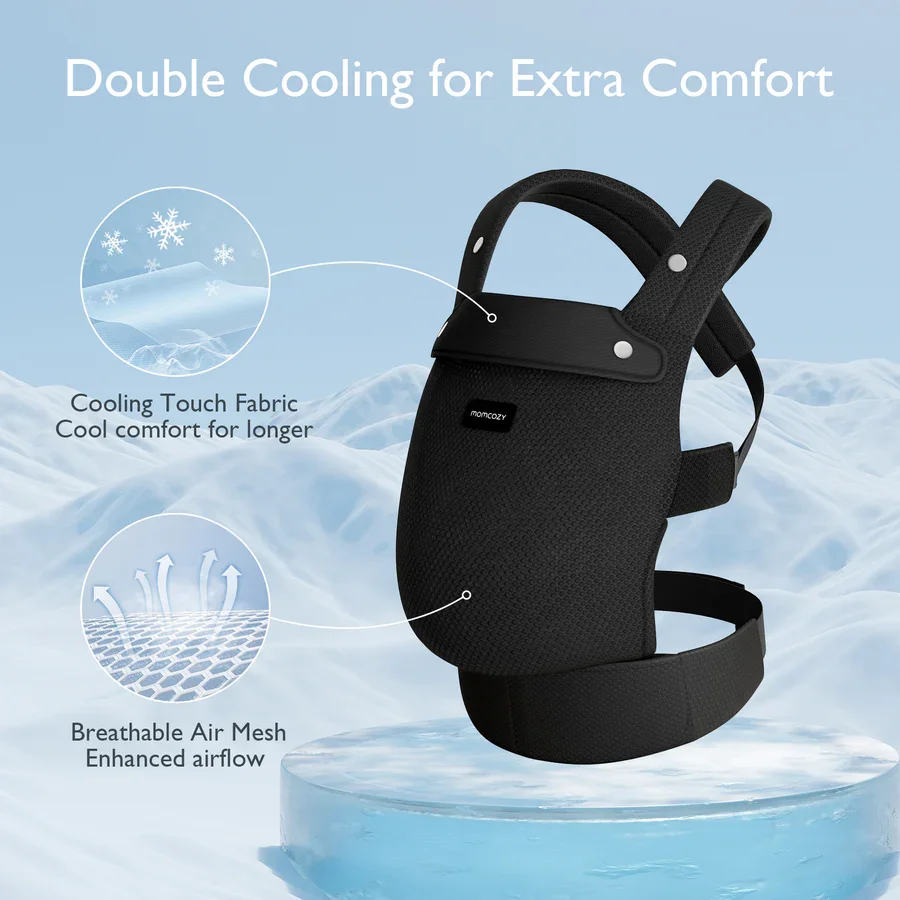 Momcozy Marsupiu ergonomic roz Air Mesh cozy si usor