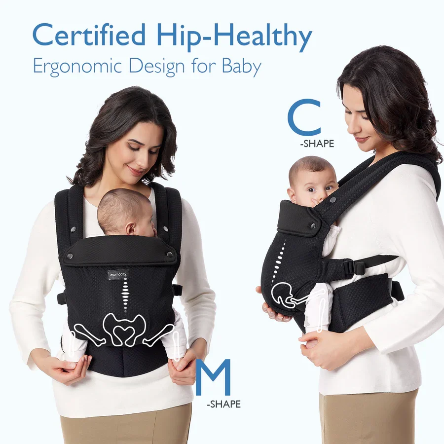 Momcozy Marsupiu ergonomic roz Air Mesh cozy si usor