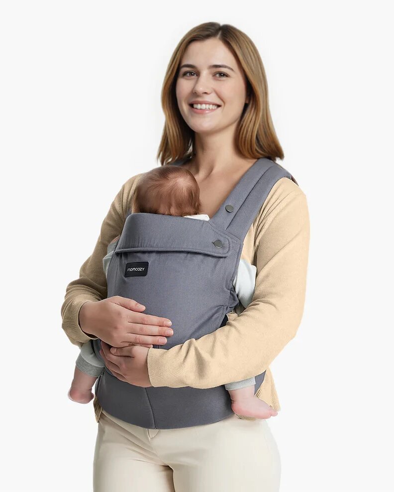 Momcozy Marsupiu ergonomic si usor PureHug Cozy Gri