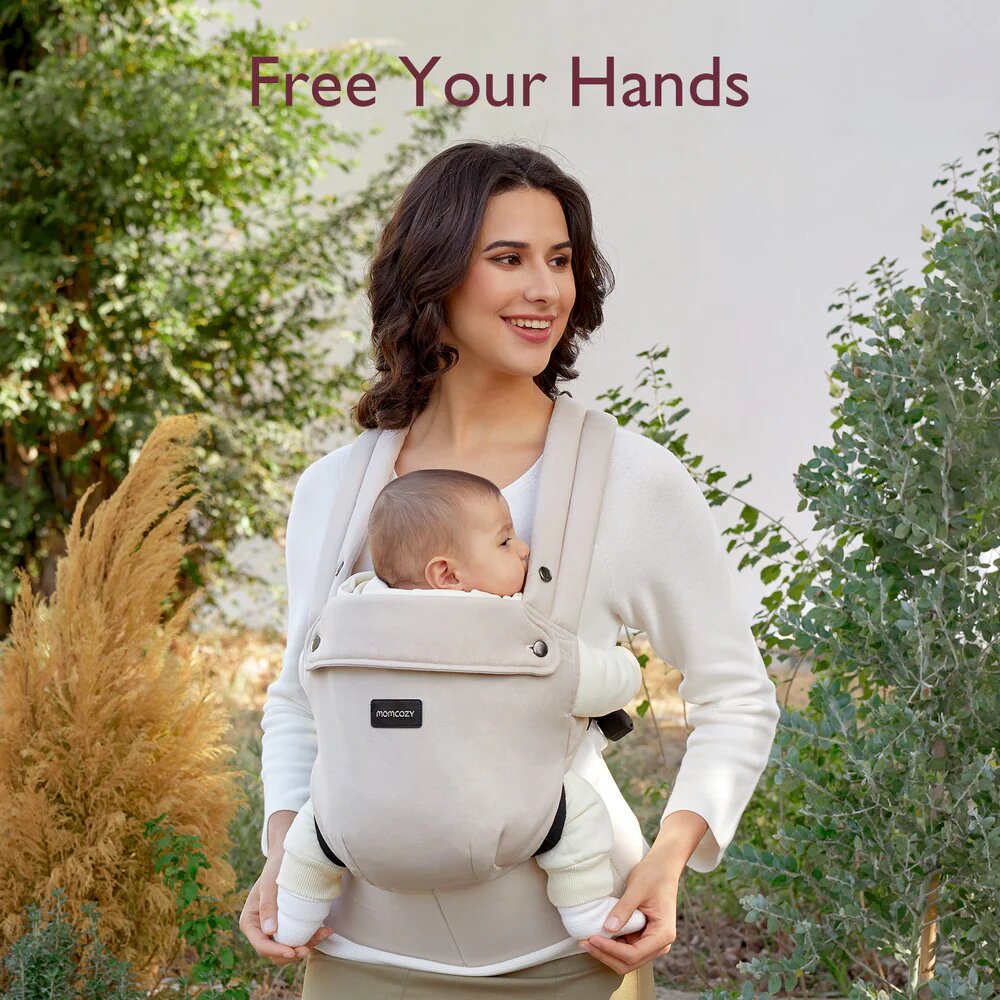Momcozy Marsupiu ergonomic si usor PureHug Cozy Khaki