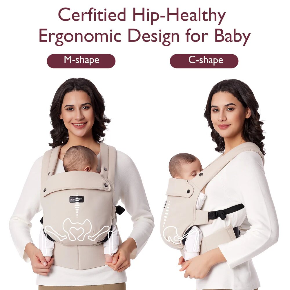 Momcozy Marsupiu ergonomic si usor PureHug Cozy Khaki