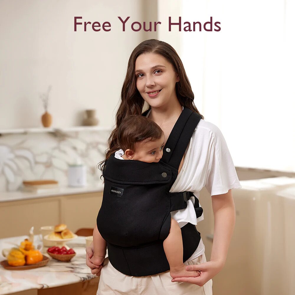 Momcozy Marsupiu ergonomic si usor PureHug Cozy negru