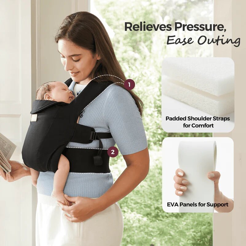 Momcozy Marsupiu ergonomic WeeSnug pentru nou nascut Negru