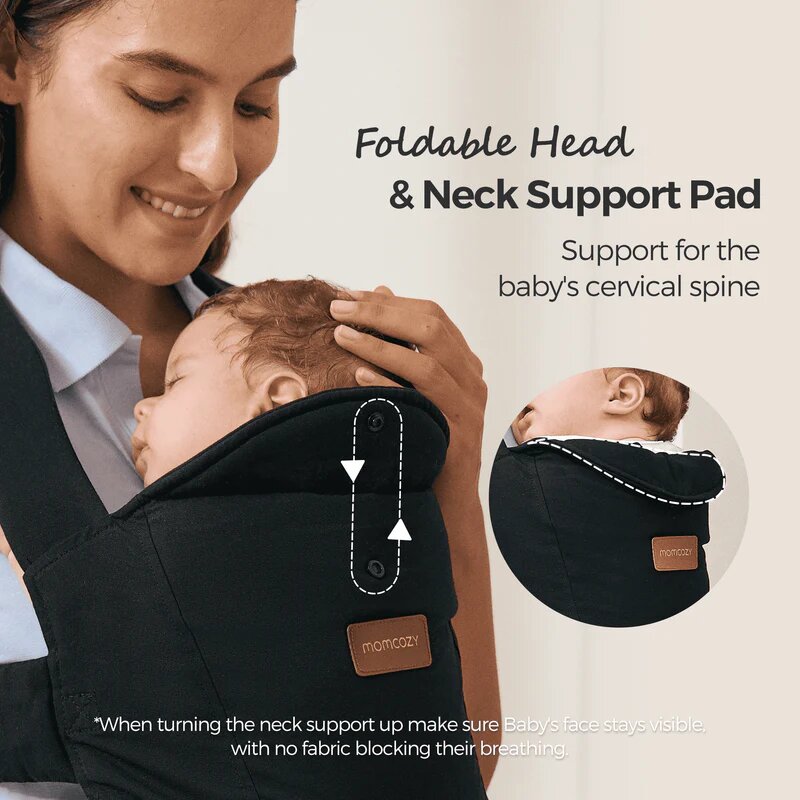 Momcozy Marsupiu ergonomic WeeSnug pentru nou nascut Negru