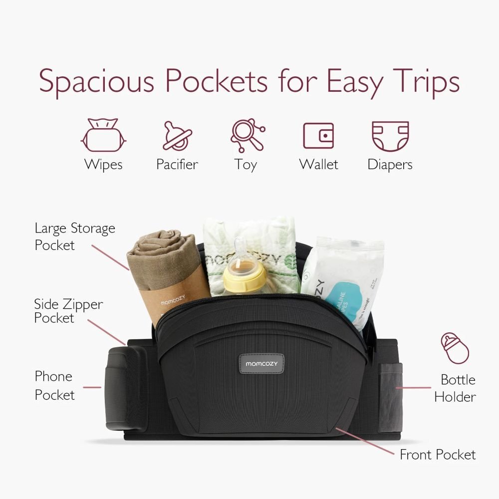 Momcozy Marsupiu tip Hip seat M black
