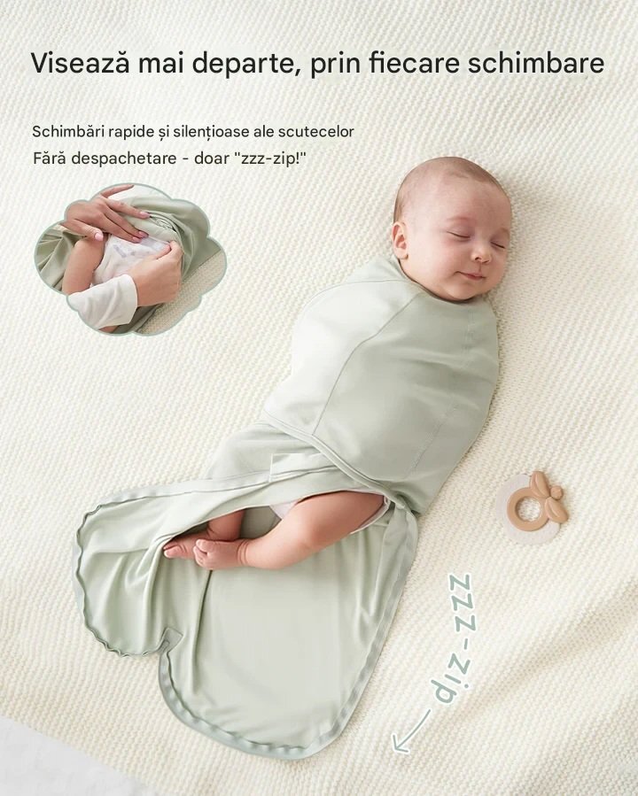 Momcozy Pachet de 2 saculeti Swaddle 0-3 luni Serenity
