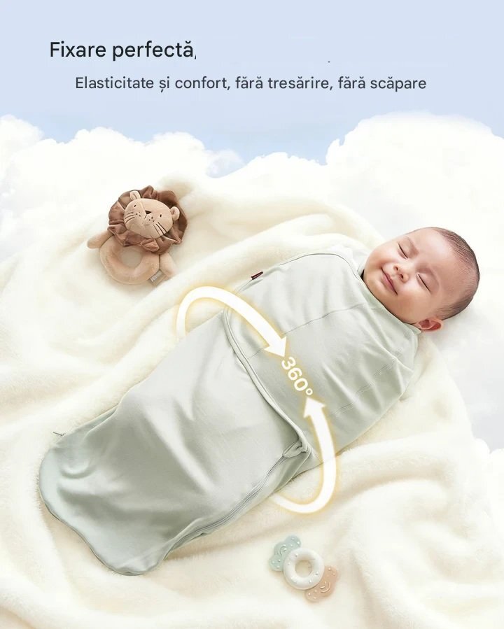 Momcozy Pachet de 2 saculeti Swaddle 0-3 luni Serenity