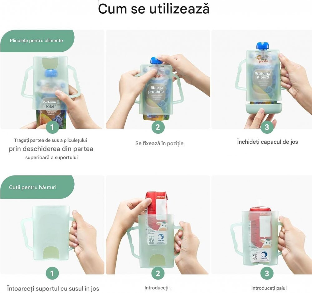 Momcozy Pungi reutilizabile pentru alimente fara BPA