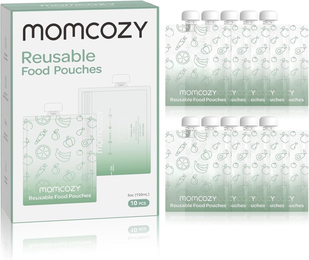Momcozy Pungi reutilizabile pentru alimente fara BPA 150 ml