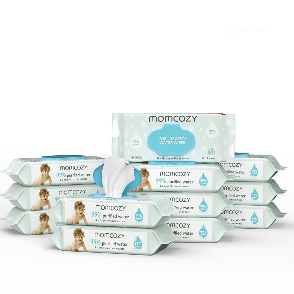Momcozy Servetele umede hipoalergenice fara parfum pe baza de apa 60 bucati