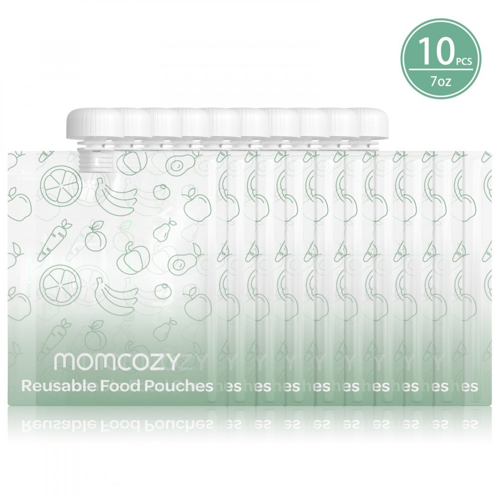 Momcozy Set 10 pungi alimentare reutilizabile 200 ml