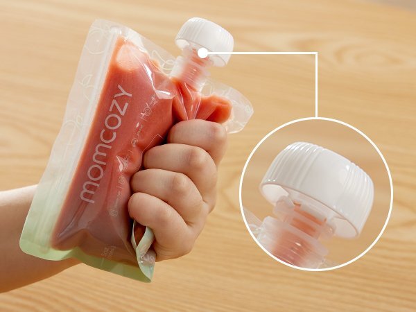 Momcozy Set 10 pungi alimentare reutilizabile 200 ml