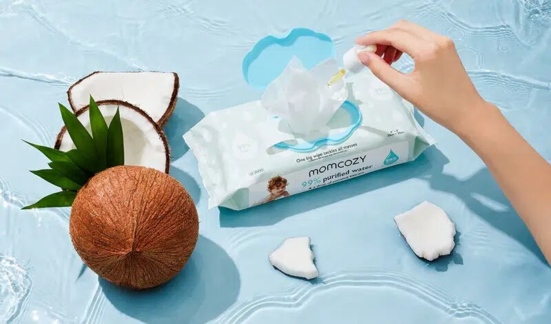 Momcozy Set 12 pachete de servetele umede 99 apa