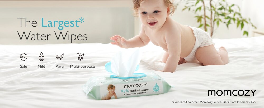 Momcozy Set 12 pachete de servetele umede 99 apa