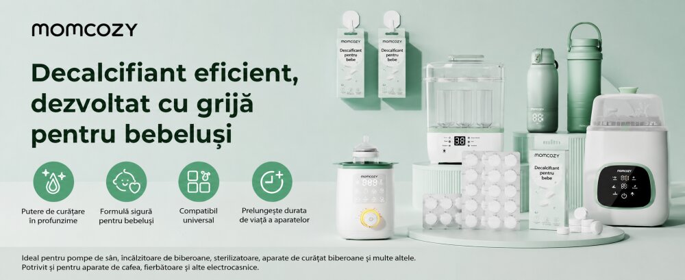 Momcozy Set 30 tablete non toxice pentru decalcifierea aparatelor