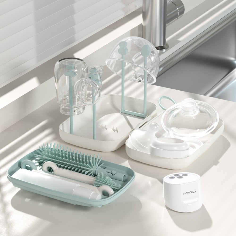Momcozy Set de perii pentru biberoane 7 in 1 din silicon