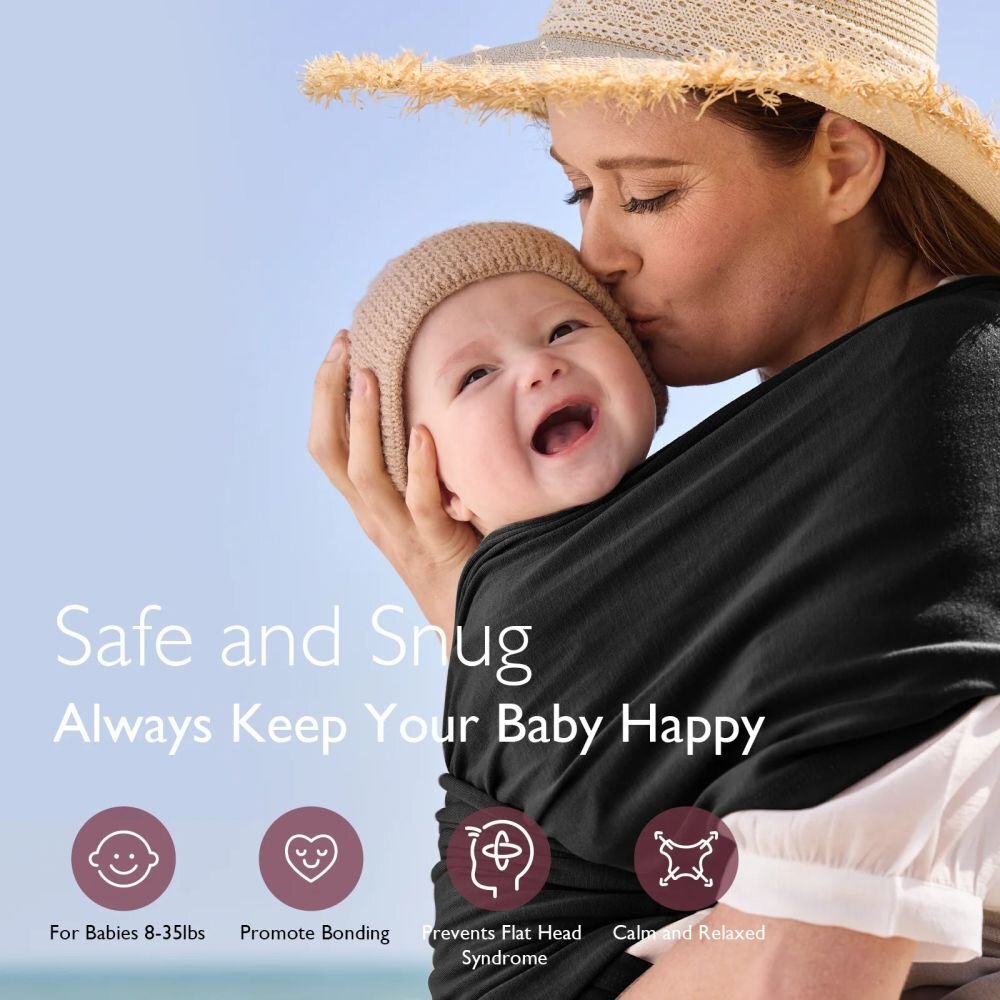 Momcozy Sistem de purtare tip wrap black