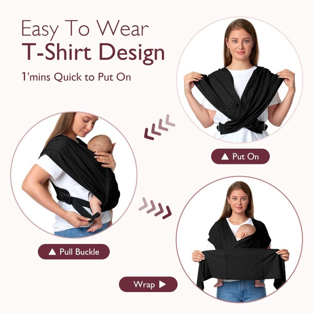 Momcozy Sistem de purtare tip wrap black