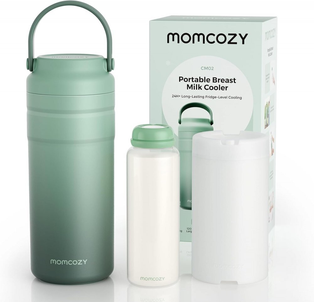 Momcozy Termos racitor portabil Milk Cooler pentru lapte matern 355 ml
