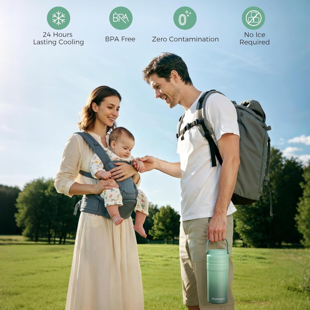 Momcozy Termos racitor portabil Milk Cooler pentru lapte matern 355 ml