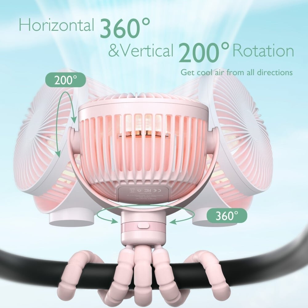 Momcozy Ventilator portabil pentru carucior pink