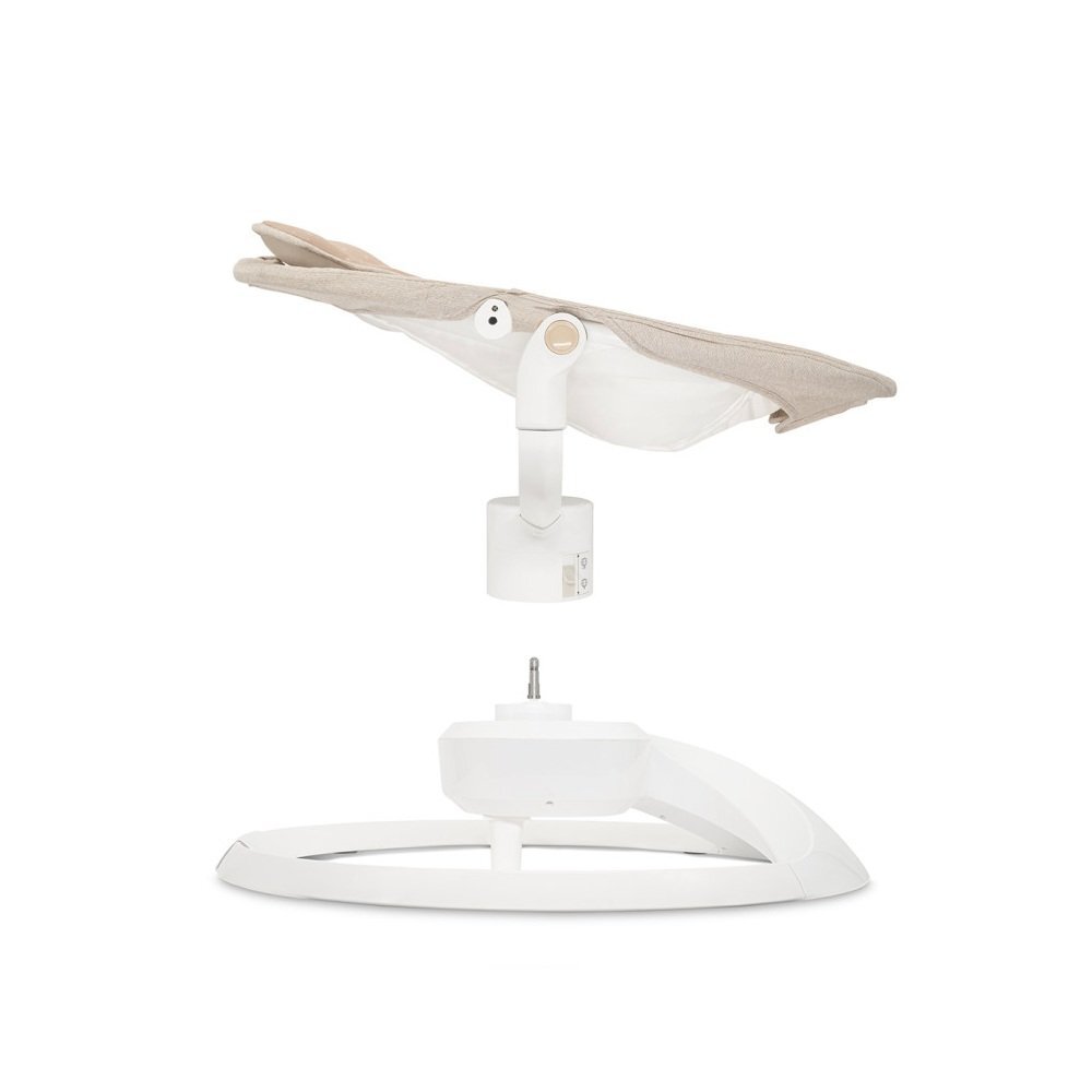 Momi Balansoar electric pentru bebelusi Pearl Beige cu sezut rotativ 360 grade