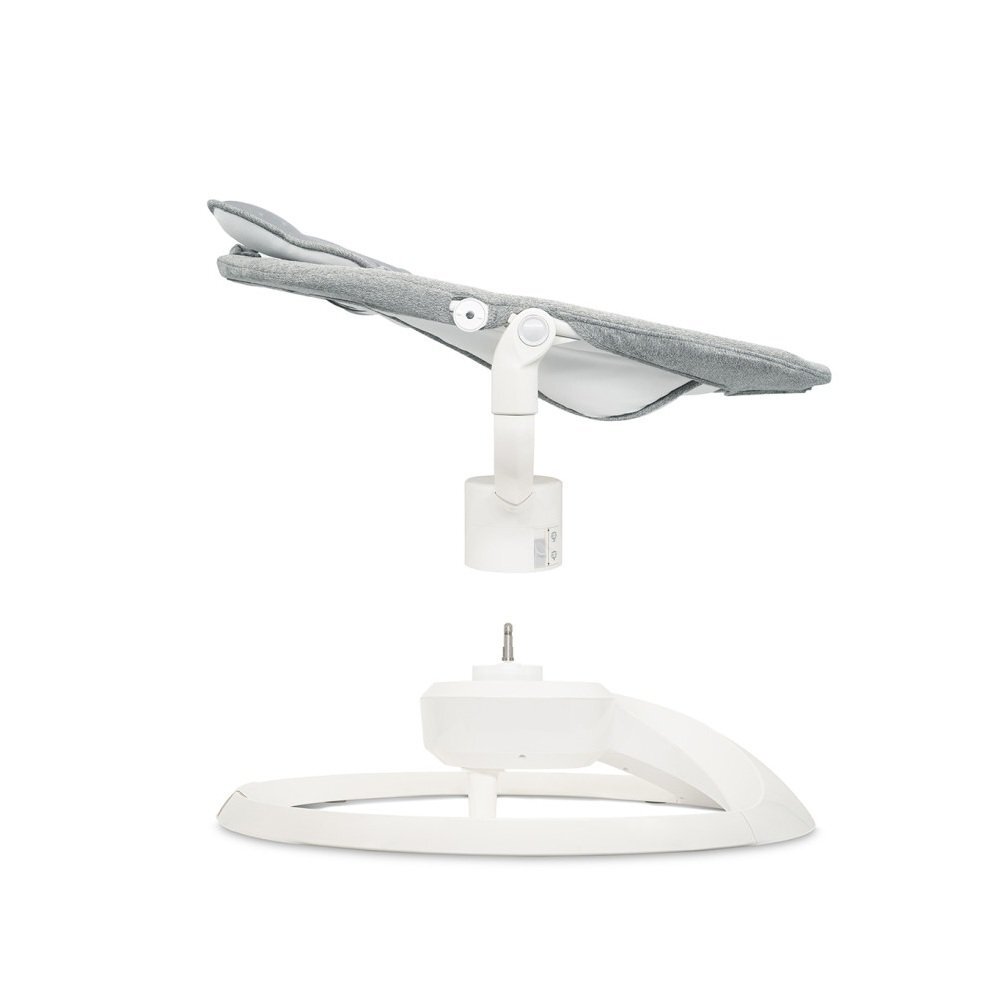Momi Balansoar electric pentru bebelusi Pearl Grey cu sezut rotativ 360 grade