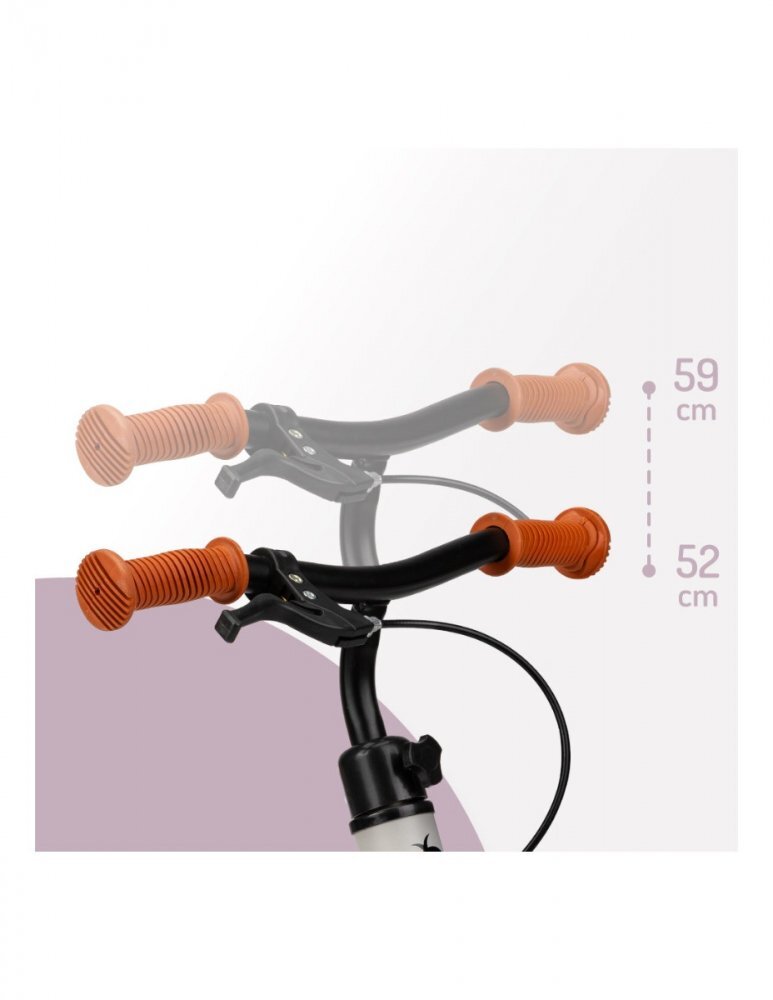 Momi Bicicleta copii fara pedale Breki Grey 12 inch cadru usor roti mari din spuma EVA scaun moale reglabil de la 3 ani sarcina maxima 25 kg frana de mana ghidon reglabil pe inaltime