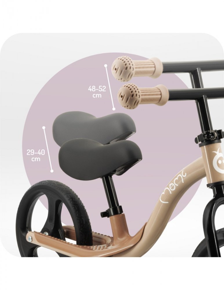Momi Bicicleta fara pedale cu roti led Isoka beige