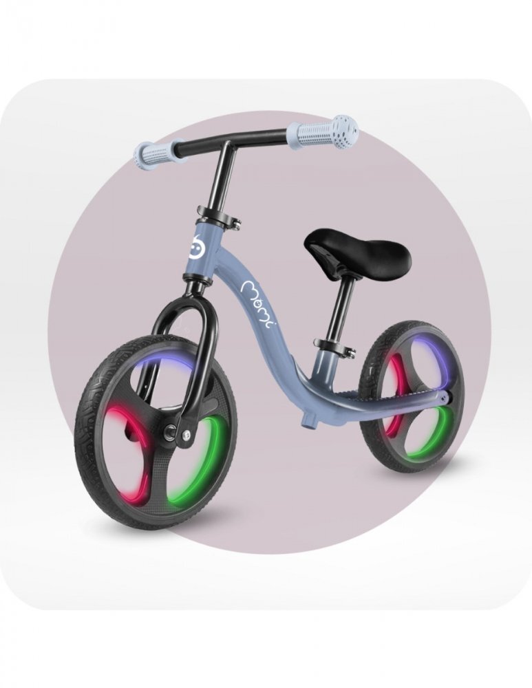 Momi Bicicleta fara pedale cu roti led Isoka blue