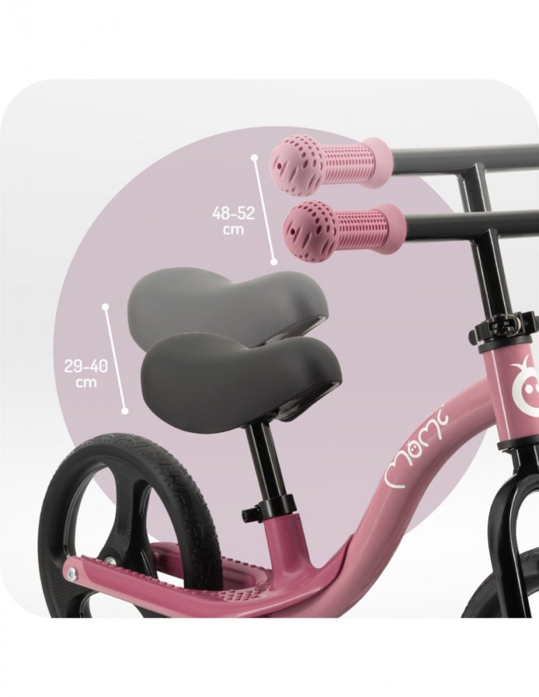 Momi Bicicleta fara pedale cu roti led Isoka pink