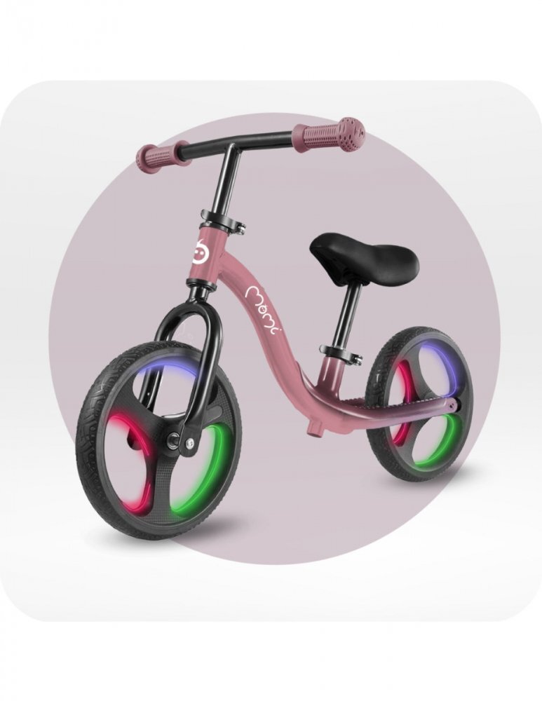 Momi Bicicleta fara pedale cu roti led Isoka pink