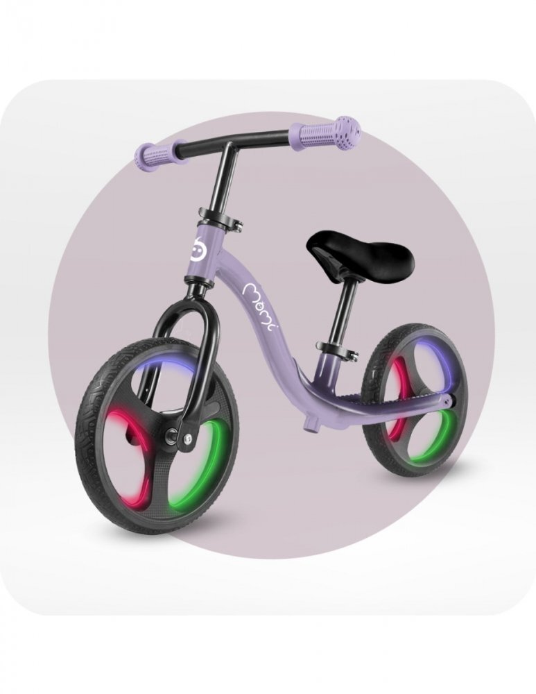 Momi Bicicleta fara pedale cu roti led Isoka purple