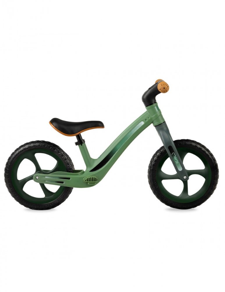 Momi Bicicleta fara pedale Mizo Khaki 12 inch foarte usoara roti din spuma EVA scaun reglabil de la 33-40 cm greutate maxima admisa 25 kg de la 3 ani