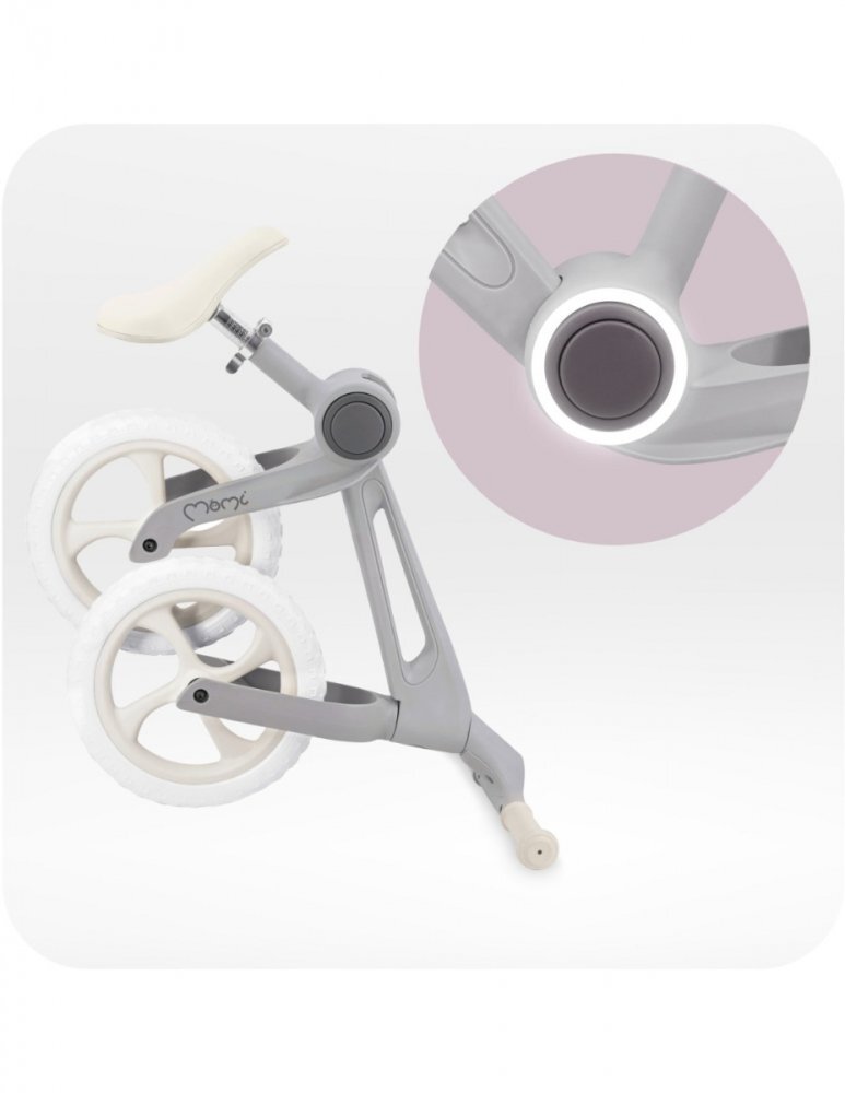Momi Bicicleta fara pedale pentru copii Noru Grey pliabila varsta 2 ani+ greutate admisa 35 kg