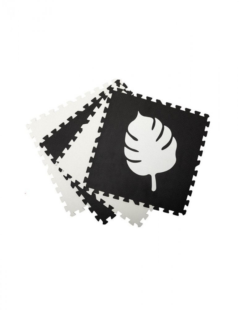 Momi Covoras de joaca puzzle Feli 120x120 cm black