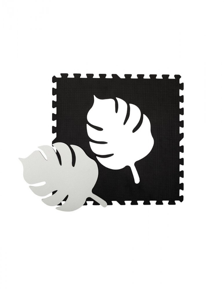 Momi Covoras de joaca puzzle Feli 120x120 cm black
