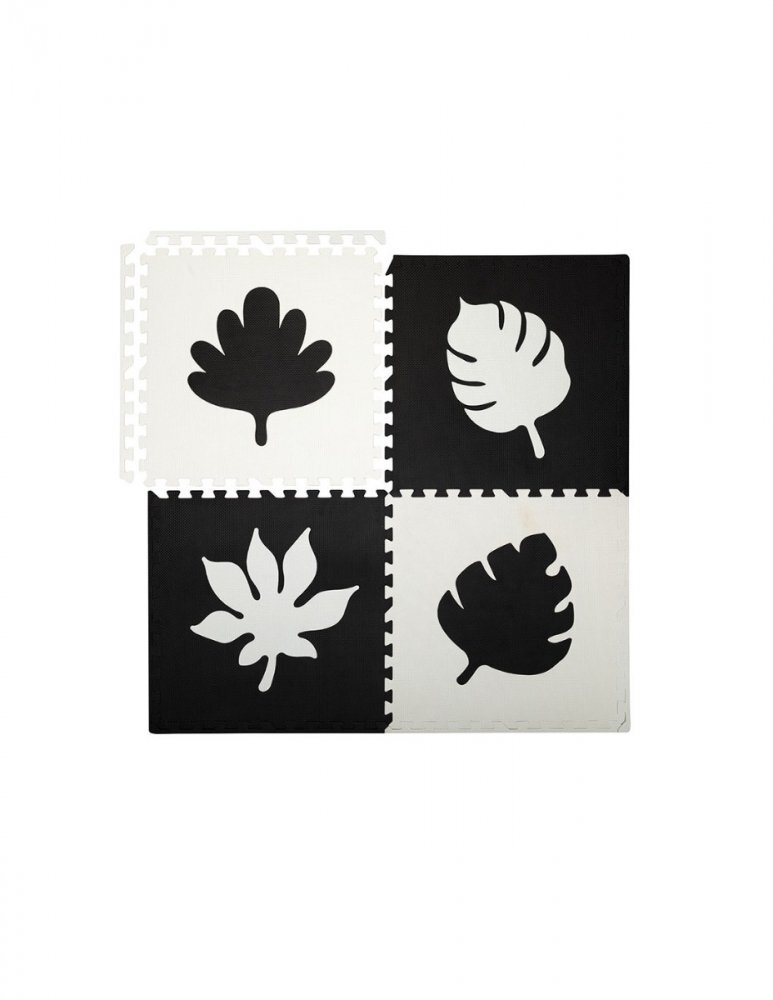 Momi Covoras de joaca puzzle Feli 120x120 cm black