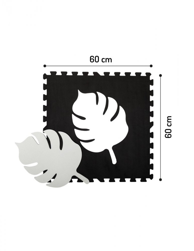 Momi Covoras de joaca puzzle Feli 120x120 cm black