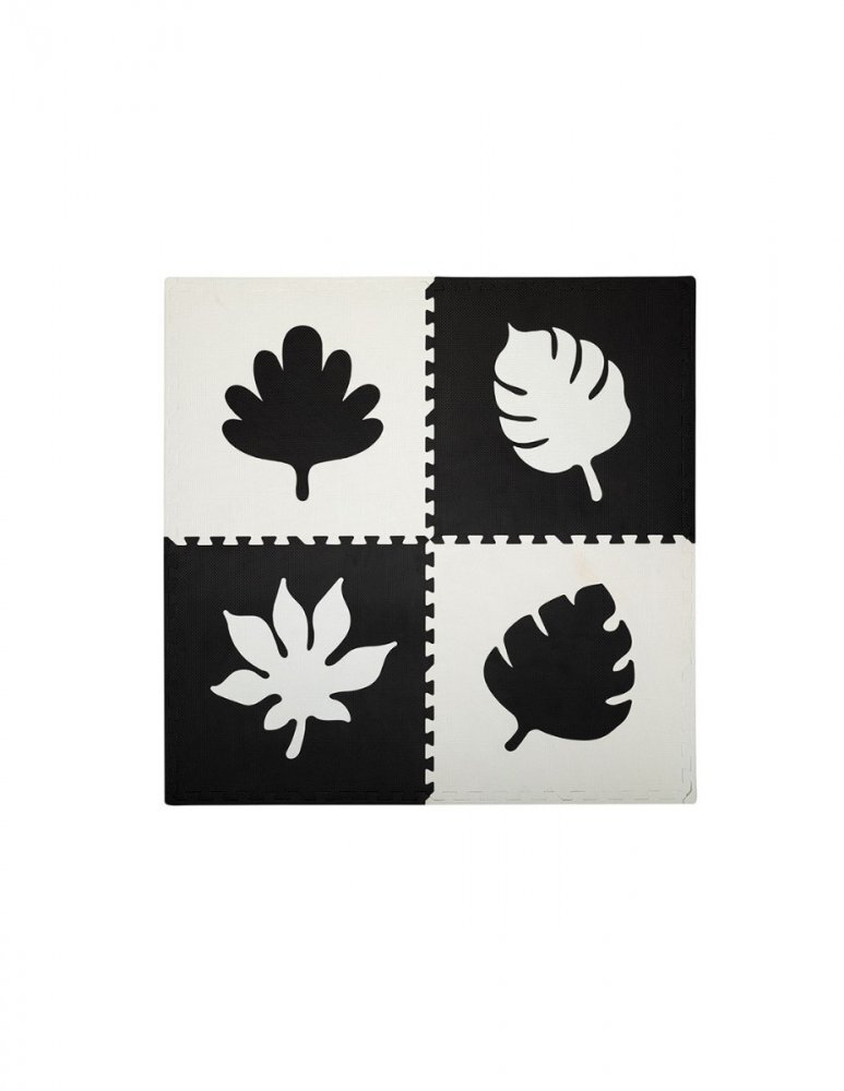 Momi Covoras de joaca puzzle Feli 120x120 cm black