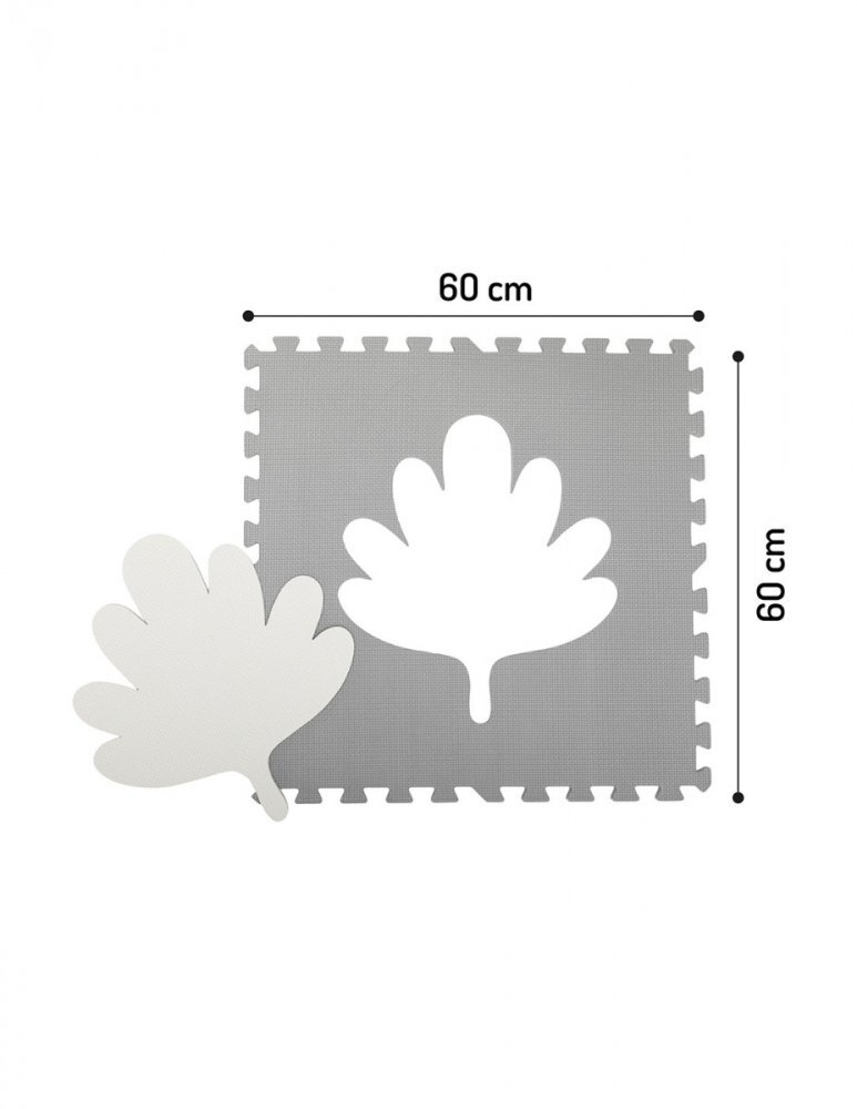Momi Covoras de joaca puzzle Feli 120x120 cm grey