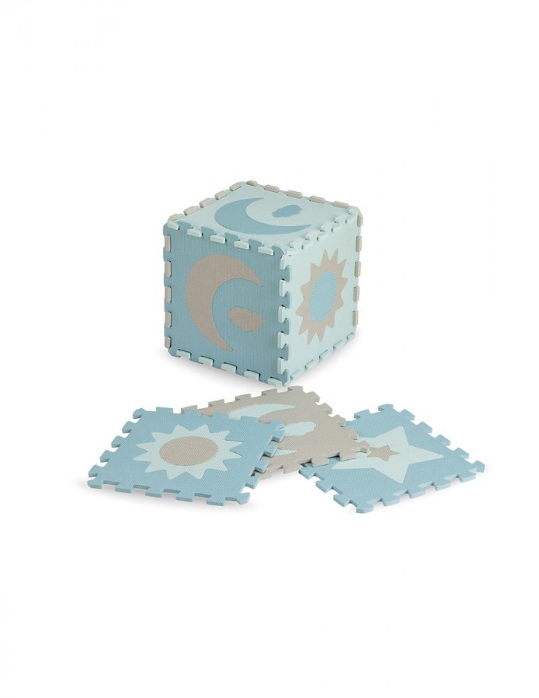 Momi Covoras de joaca puzzle Nebe 93 x 93 cm Blue