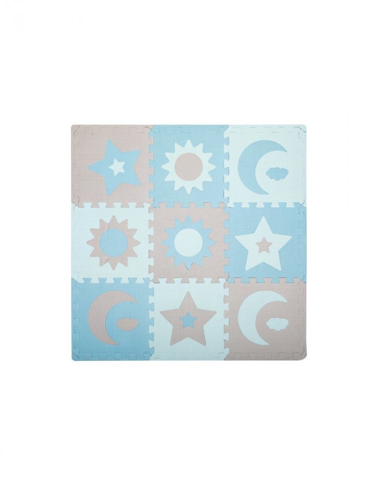 Momi Covoras de joaca puzzle Nebe 93 x 93 cm Blue