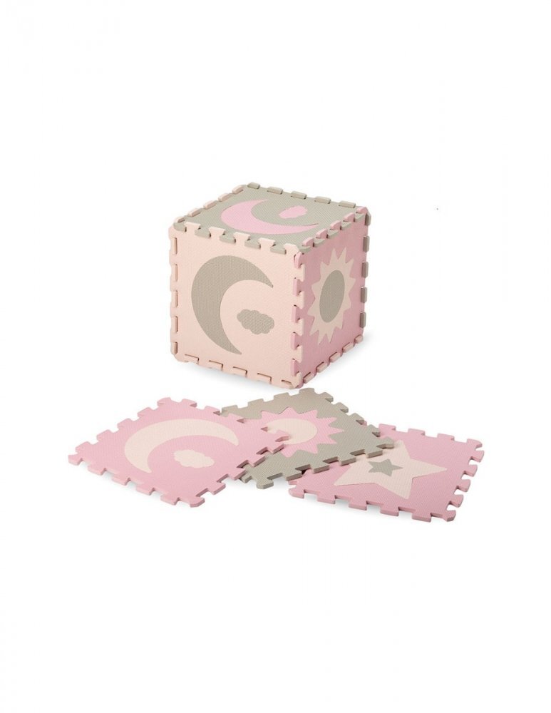 Momi Covoras de joaca puzzle Nebe 93 x 93 cm Pink