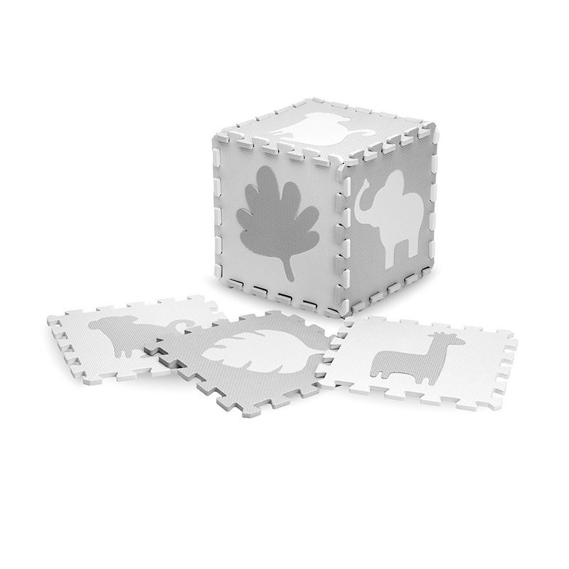 Momi Covoras de joaca Puzzle Zawi 150x150 cm Grey
